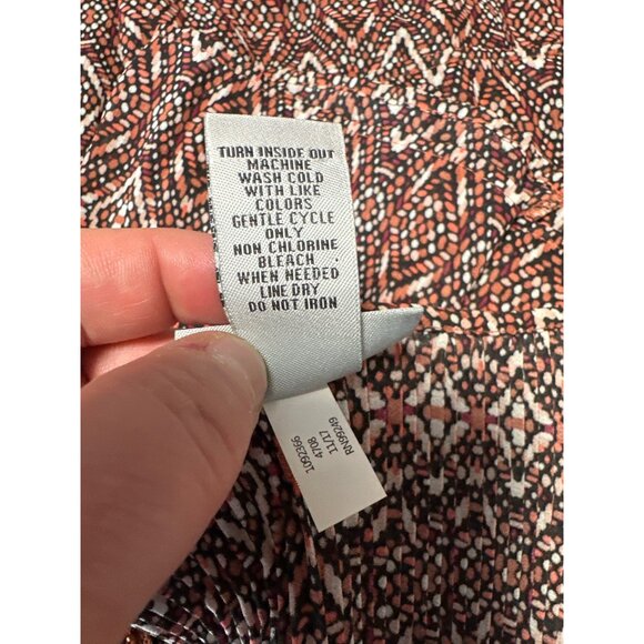 Catherines Geometric Print Embellished V-Neckline Flared Sleeves Women's Size 1X - Picture 6 of 7